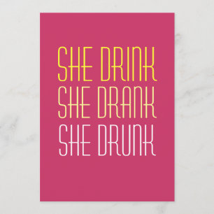 21e uitnodiging van de verjaardag - Drink Drink