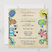 21e uitnodiging van Doodles Colorful Birthday Part (Achterkant)