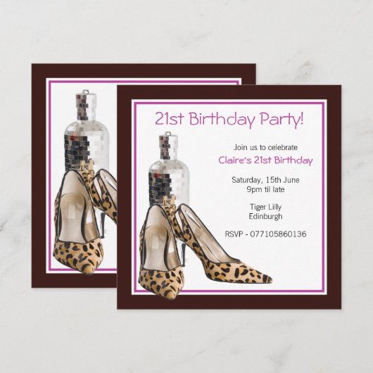 21e uitnodiging voor een wedstrijd (Voorkant / Achterkant)