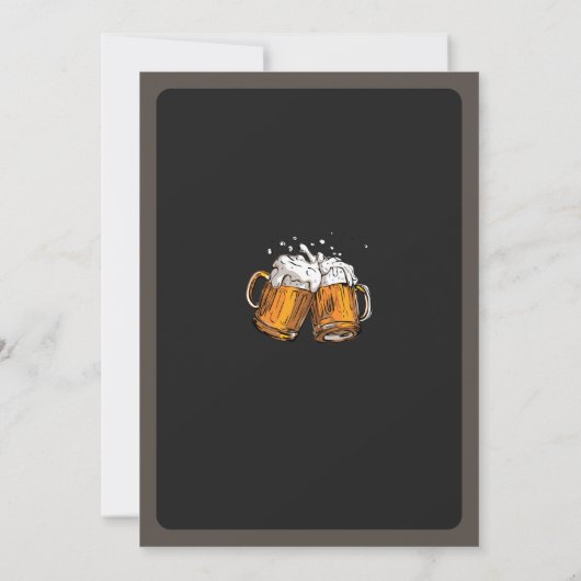 21e uitnodiging voor moderne kaas en bier (Achterkant)