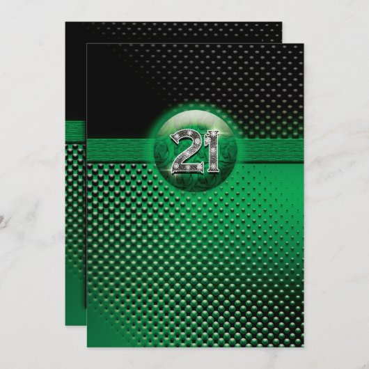 21e uitnodigingen voor verjaardagsfeestjes - AANGE (Voorkant / Achterkant)