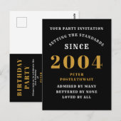 21e verjaardag 2004 Black Gold Briefkaart (Voorkant / Achterkant)