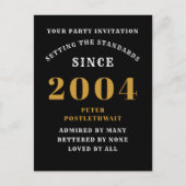 21e verjaardag 2004 Black Gold Briefkaart (Voorkant)