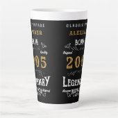 21e Verjaardag 2005 Legendarische Retro Latte Mok (Voorkant)