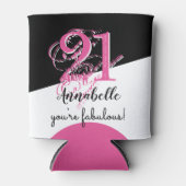 21e verjaardag 21 fabulous roze blikjeskoeler (Voorkant)