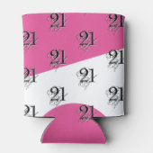 21e verjaardag 21 fabulous roze blikjeskoeler (Achterkant)