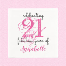 21e verjaardag 21 fantastische jaren roze papieren