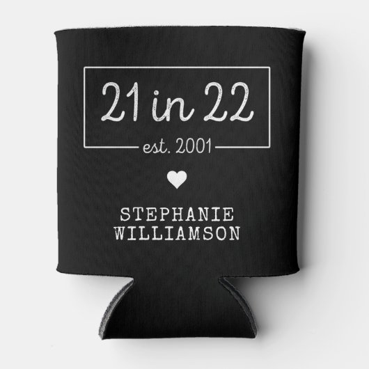 21e verjaardag 21 in 22 est 2001 Verjaardagsfeestj Blikjeskoeler (Voorkant)