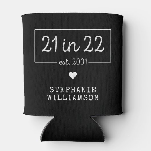 21e verjaardag 21 in 22 est 2001 Verjaardagsfeestj Blikjeskoeler (Achterkant)