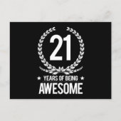 21e verjaardag (21 jaar Geweldige) Briefkaart (Voorkant)