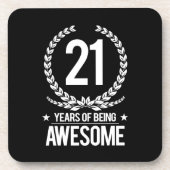 21e verjaardag (21 jaar Geweldige) Drankjes Onderzetter (Voorkant)