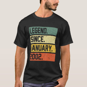 21e verjaardag 21 jaar oude leggende sinds 20 janu t-shirt