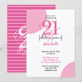 21e verjaardag 21 prachtige jaren ROZE typografie Kaart