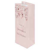 21e verjaardag 21 roos gouden sterren glam wijn cadeautas (Achterkant Gekanteld)