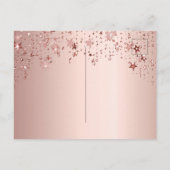 21e verjaardag 21 roos gouden sterren met uitzonde briefkaart (Achterkant)