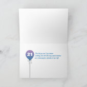 21e verjaardag 4 Aangepaste foto's Kleurrijke kaka Kaart (Binnen)