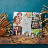 21e verjaardag 7 Foto collage Neutrale Dove Gray Fotoplaat (Zijkant)