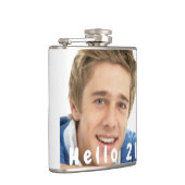 21e verjaardag aangepaste foto hallo 21 man heupfles (Rechts)