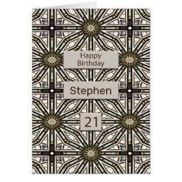 21e verjaardag Abstract Mandala Design