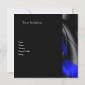21e verjaardag Abstracte zwarte blauwe Mannen Kaart (Achterkant)