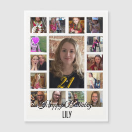 21e verjaardag Amandelbloesem blauw-crème