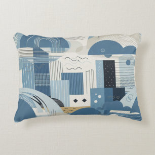 21e verjaardag Amandelbloesem blauw-crème Accent Kussen