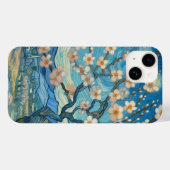 21e verjaardag Amandelbloesem blauw-crème Case-Mate iPhone Case (Achterkant (horizontaal))