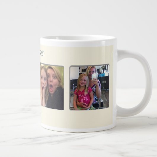 21e verjaardag Amandelbloesem blauw-crème Grote Koffiekop (Rechts)