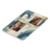 21e verjaardag Amandelbloesem blauw-crème Magneet (Linkerzijde)