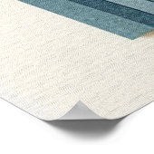 21e verjaardag Amandelbloesem blauw-crème Poster (Hoek)