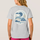 21e verjaardag Amandelbloesem blauw-crème T-shirt (Achterkant)