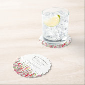 21e Verjaardag Augustus Geboorte Bloem Custom Kartonnen Onderzetters (Insitu)