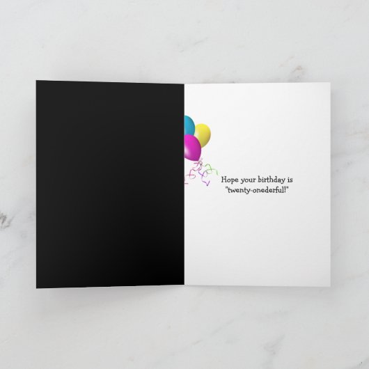 21e Verjaardag Bier Mok Kaart (Binnen)