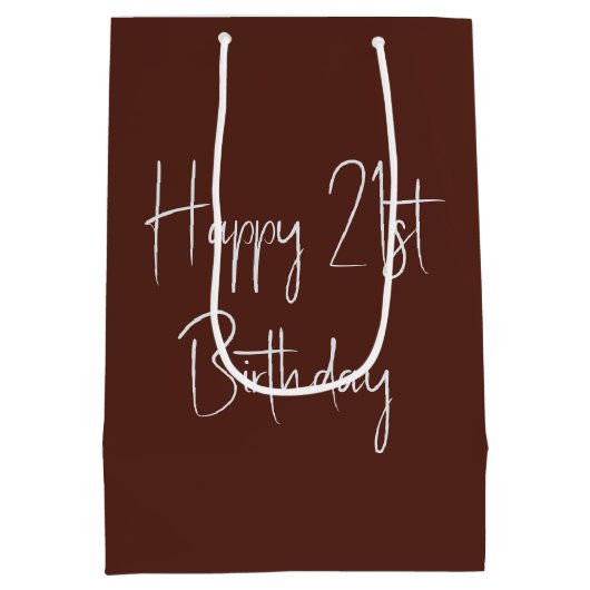 21e verjaardag bier op smartphone medium cadeauzakje (Achterkant)