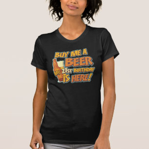 21e verjaardag bier t-shirt