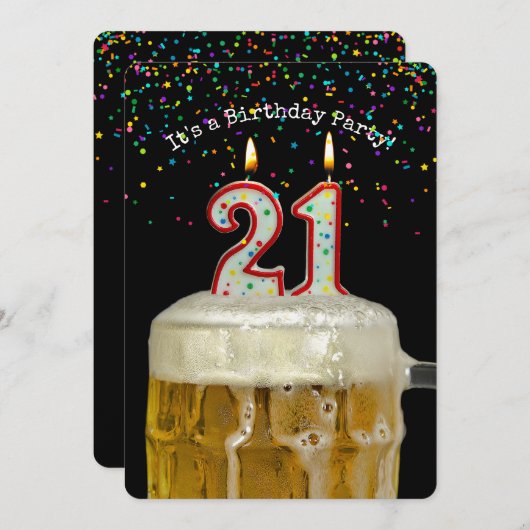 21e verjaardag Bierfeest Kaart (Voorkant / Achterkant)