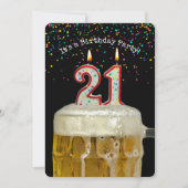21e verjaardag Bierfeest Kaart (Voorkant)