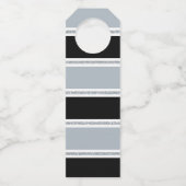 21e Verjaardag Black Grey Silver Glitter Confetti Flessenhanger (Achterkant)