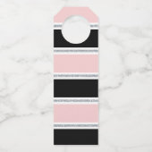 21e Verjaardag Black Pink Silver Glitter Confetti Flessenhanger (Achterkant)