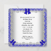 21e verjaardag Blauwe hiel met hoge lauw Kaart (Achterkant)