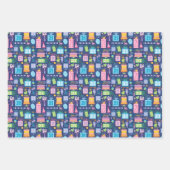 21e verjaardag Blue Cake Cadeaus ballonnen Inpakpapier Vel (Voorkant)