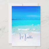 21e verjaardag Blue Ocean Zee Verjaardag Kaart (Achterkant)