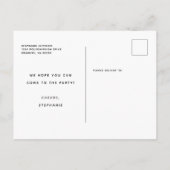 21e verjaardag Blush Glitter Champagne Toast Invit Briefkaart (Achterkant)