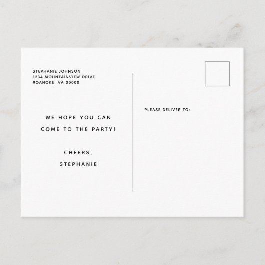 21e verjaardag Blush Glitter Champagne Toast Invit Briefkaart (Achterkant)