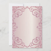 21e verjaardag Blush Roze Glitter Prinses Kaart (Achterkant)