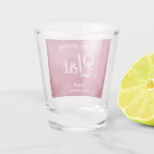 21e verjaardag Bourgondië Blush Shot glas (Achterkant)