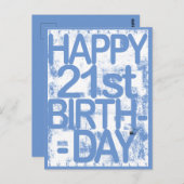 21e Verjaardag Briefkaart (Voorkant / Achterkant)