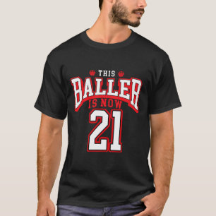 21e verjaardag Bysketbyll Lover 21 jaar oude Bday T-shirt