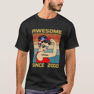 21e verjaardag cadeau 21 jaar oud voor vrouwen met t-shirt