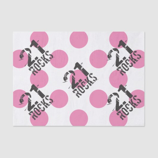 21e verjaardag Cadeauverpakking Levert weefselpapi Tissuepapier (Voorkant)